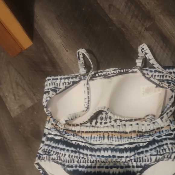 Jantzen Water Dunes Flora Bandeau One Piece Swimsuit Size 4 - Picture 5 of 5